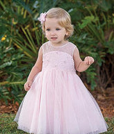 Ceremonial Ballerina Length Dress 070022 Pink - Kizzies, Dresses - Childrens Wear